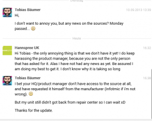 7th response from Hannspree UK regarding sn97t41w sources